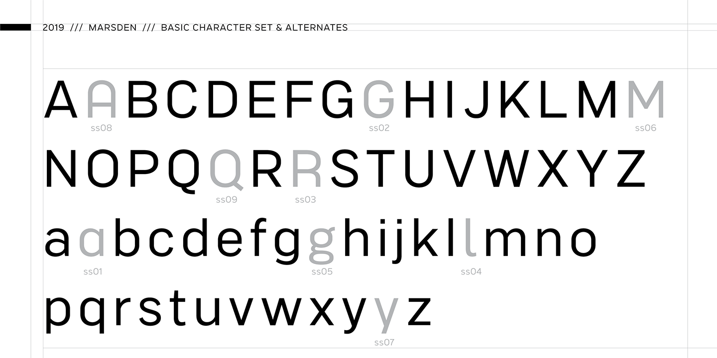 Example font Marsden Compressed #9